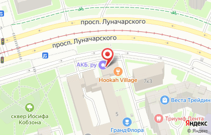 MOD Barbershop на проспекте Луначарского на карте