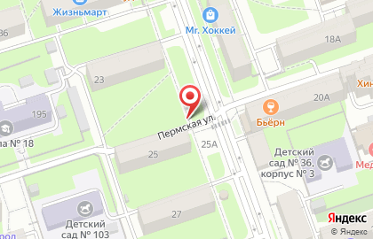Киоск по продаже фруктов и овощей в Дзержинском районе на карте