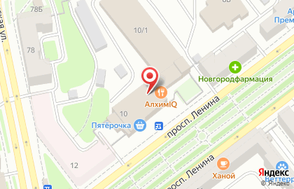 Дворик на проспекте Ленина на карте