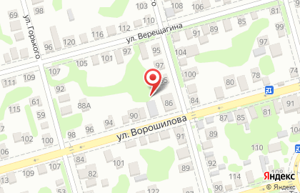 Стоматологическая клиника Семейная на улице Ворошилова на карте