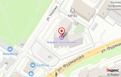 Страховая компания АльфаСтрахование в Ленинском районе на карте