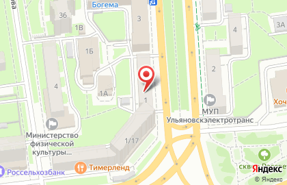АКБ ЕвроФинанс на улице Гончарова на карте