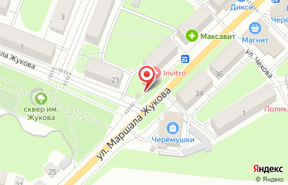 Киоск по продаже фруктов и овощей на улице Маршала Жукова на карте