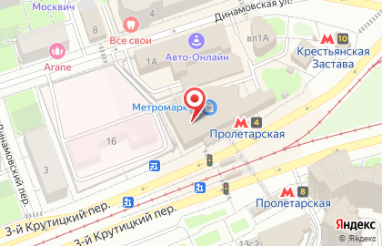 Магазин белорусской косметики Заповедная поляна в 3-м Крутицком переулке на карте