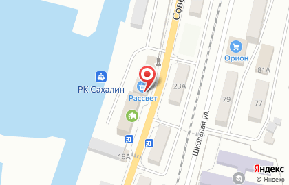 Торговый центр Рассвет на Советской улице на карте