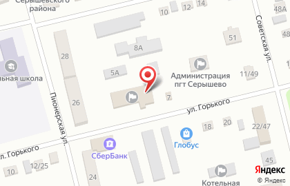 Салон продаж МТС на улице Горького на карте