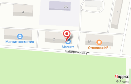 Супермаркет Магнит на Набережной улице на карте