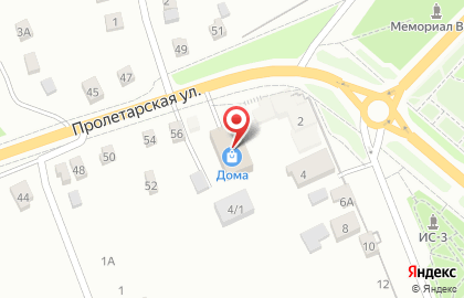 Супермаркет Dома, супермаркет на Пролетарской улице на карте