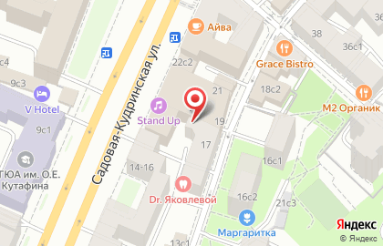 Каприс на Садовой-Кудринской улице на карте