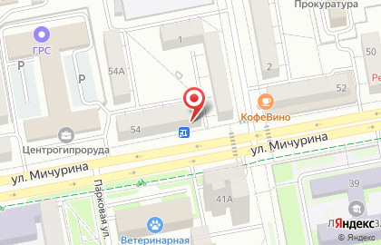Магазин канцелярских товаров Канцпарк на улице Мичурина на карте