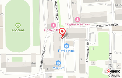 Магазин мясной продукции на Извилистой улице на карте
