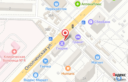 Салон красоты Глория в Тракторозаводском районе на карте