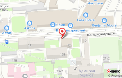 Торгово-сервисный центр напольных покрытий Графика в Василеостровском районе на карте