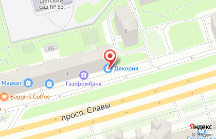 Интерьерный салон Декория в Фрунзенском районе на карте