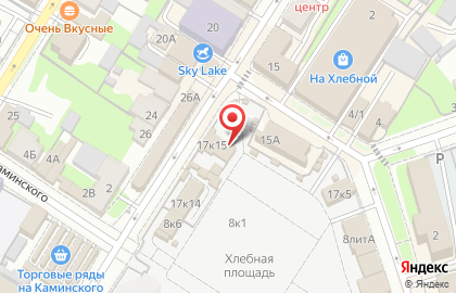 Киоск по продаже колбасных изделий и сыров в Центральном районе на карте