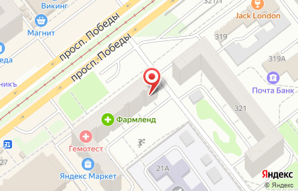 Магазин тканей и фурнитуры АураТекс в Калининском районе на карте
