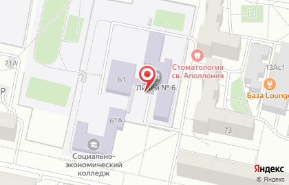 Лицей №6 им. Героя Советского Союза А.М. Матросова с дошкольным отделением на карте