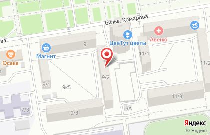 Строительно-ремонтная компания на бульваре Комарова на карте