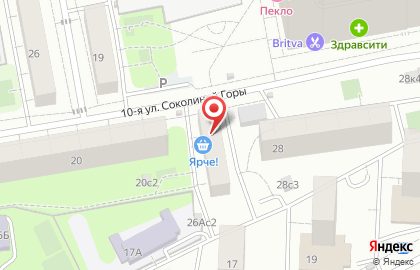 Супермаркет Ярче! в Москве на карте