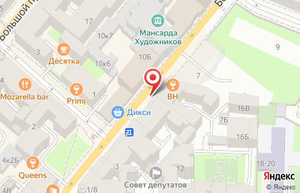 Магазин хозяйственных товаров на Большой Пушкарской улице на карте