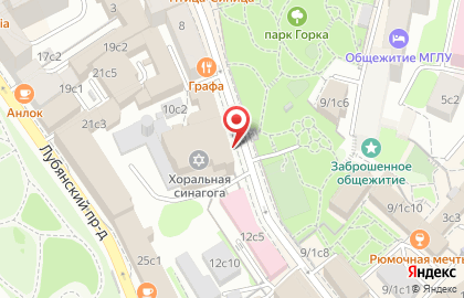 Московская хоральная синагога Дом причта на карте