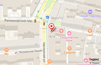 Банкомат ВТБ на Неглинной улице на карте