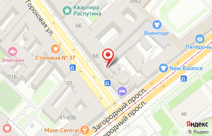 Спорт-сервис на Гороховой улице на карте