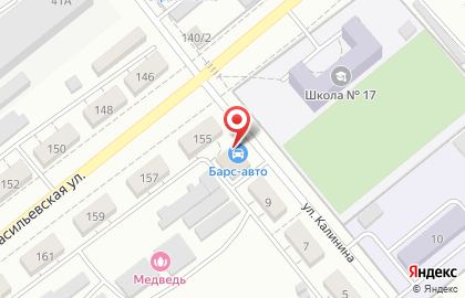 Автомагазин БАРС-Авто в Заводском районе на карте