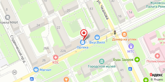 Ортопедический салон ОРТЕКА на улице Фрунзе на карте