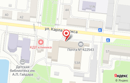 Почта России в Казани на карте