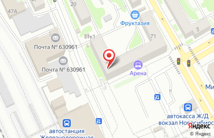 У вокзала на Площади Гарина-Михайловского на карте