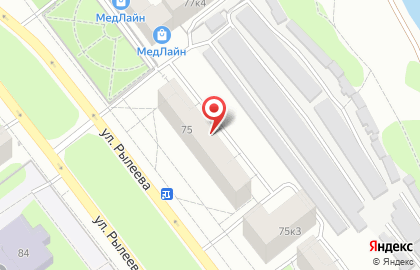 Цветочная поляна на улице Рылеева на карте