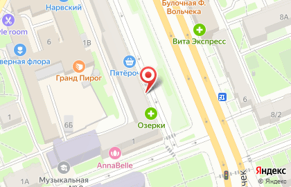 Магазин овощей и фруктов на проспекте Стачек на карте