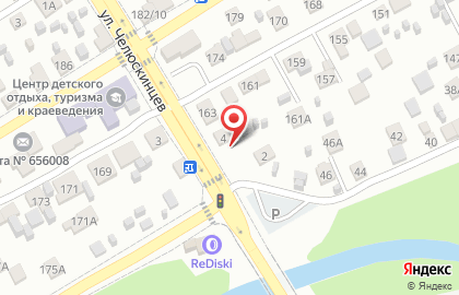 Рекламный щит, РГ Торговая Марка на улице Челюскинцев на карте