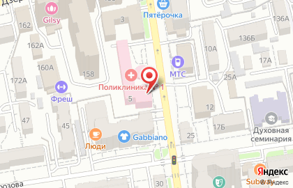 Городская клиническая поликлиника №1 на улице Ломоносова на карте