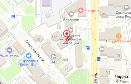 Сауна Комильфо на Советском проспекте на карте