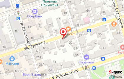 Салон Мир цветов на улице Пушкина на карте
