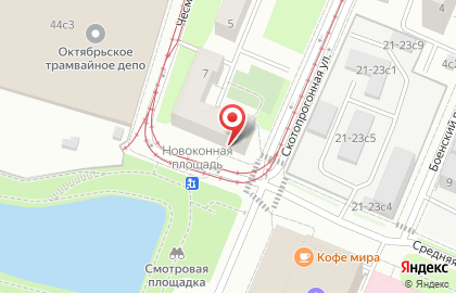 Трамвайная станция Новоконная на карте