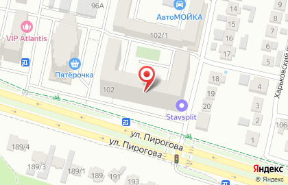 Этюд на улице Пирогова на карте