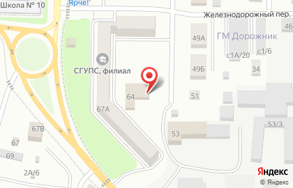 Студия танцев MOD на Железнодорожной улице на карте