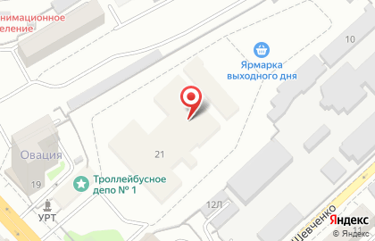 Управление Рязанского троллейбуса на улице Дзержинского на карте