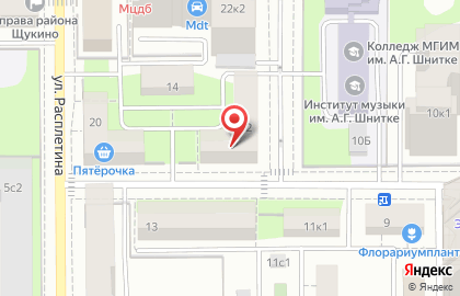 Щукинец на улице Маршала Соколовского на карте
