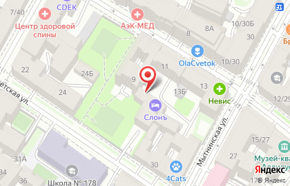 Мини-гостиница Невский центр на 10-ой Советской улице на карте