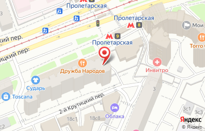 Продуктовый магазин в Крутицком 3-м переулке, 13 на карте