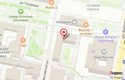 Силуэт на Московской улице на карте