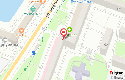 Продовольственный магазин на улице Эшкинина на карте