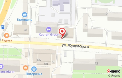 Магазин разливного пива Мир пива на улице Жуковского на карте