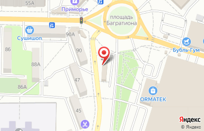 Автокомплекс на Бородинской улице на карте