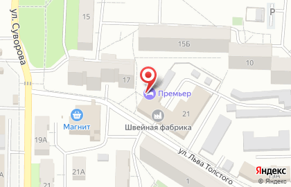 Гостиница Премьер Отель на улице Л.Толстого на карте