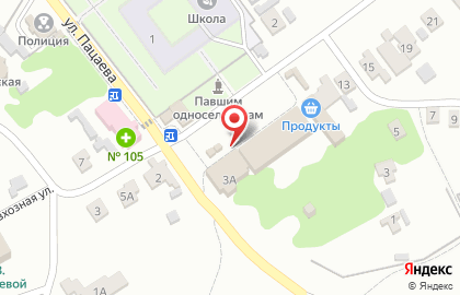 Киоск по продаже хлебобулочных изделий на улице Фокина на карте